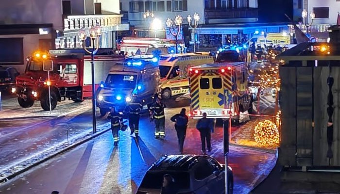 Explosion at Swiss tourist resort on New Year's Eve, 10 dead, several injured